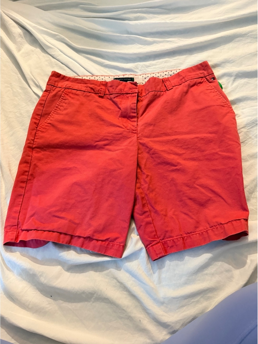 Tommy Hilfiger Red Cotton Chino Shorts Size 36